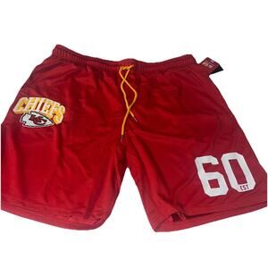 NWT Ultra Game NFL Kansas City Chiefs Red Mesh Athletic Shorts EST 60 Size XXL
